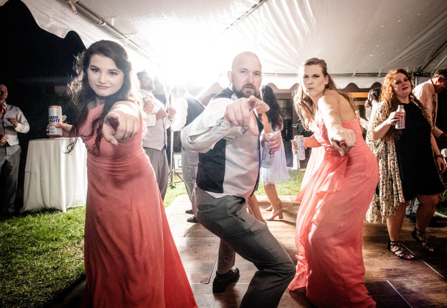 A group of people on the dance floor